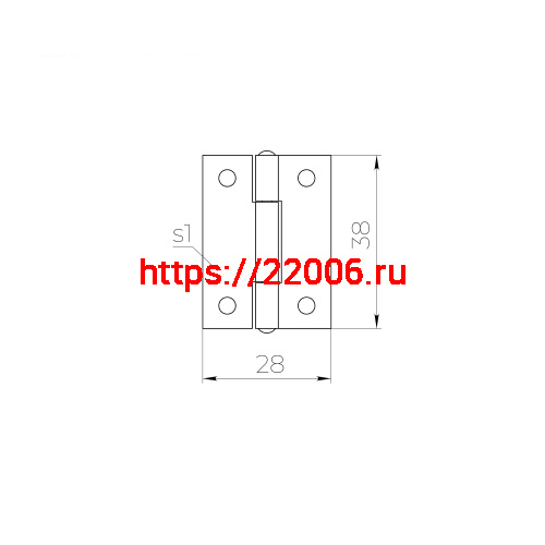 Петля Ajax (Аякс) карточная универсальная LM/IN30x40x1U ZN цинк (2 шт) фото 2 Петля Ajax (Аякс) карточная универсальная LM/IN30x40x1U ZN цинк (2 шт) фото 2