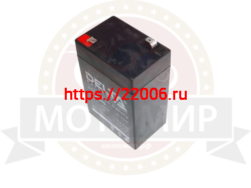 Аккумулятор  6В   4,5 А/ч, кислотный AGM (Delta DTM 6045)  для электро машинок (70*47*101)  (НАБОР) фото 2