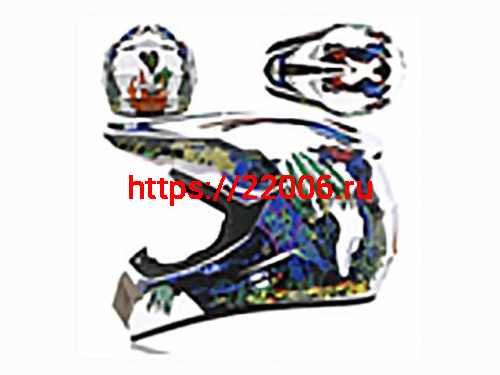 Мотошлем VIRTUE MD-905 Кросс белый с синим граффити (S) Мотошлем VIRTUE MD-905 Кросс белый с синим граффити (S)